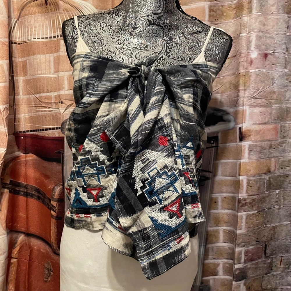 Aztec‎ Inspired Geometric Pattern Scarf Wrap Shaw… - image 2